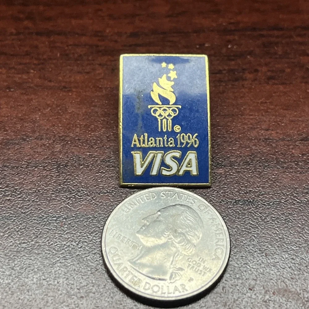 1996 Atlanta Olympics Visa‎ Credit Card Sponsor Lapel Hat Pin